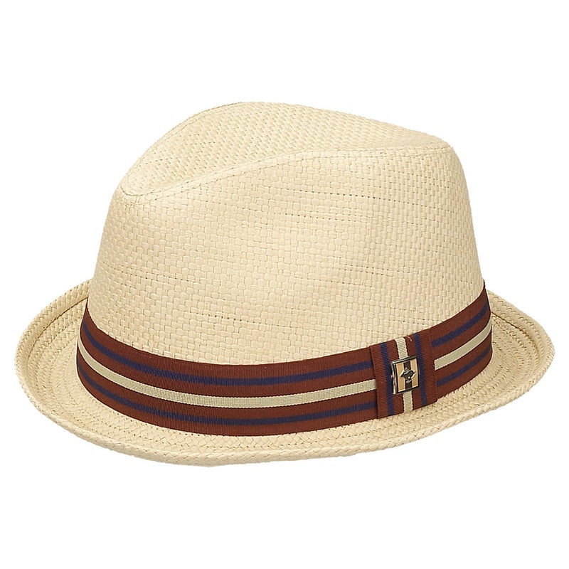Peter Grimm Men's Standard Depp Natural Straw Fedora, Small-Medium - Image 1