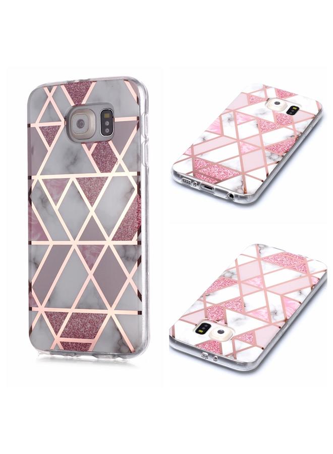 Zaboon Case For Galaxy S6 Plating Marble Pattern Soft TPU Protective Case - Image 1
