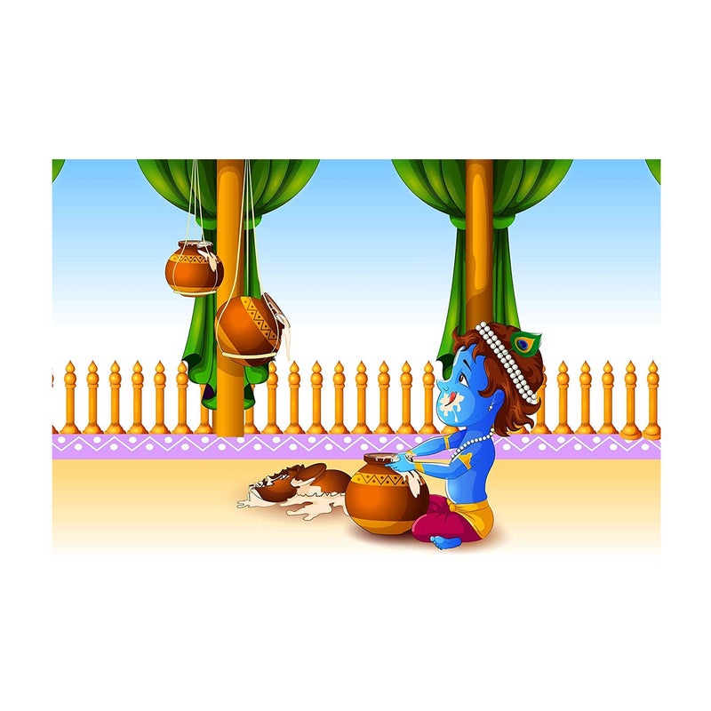 PAPER PLANE DESIGN Baby Krishna Poster for Pregnant Women (Paper, 12 x 18 Inch) (Design-I) - Image 5