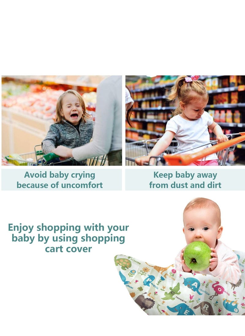 Generic Baby Shopping Cart Cover for Baby and Toddler - 2-in-1 High Chair Cover | Portable Design, Includes Free Carry Bag for Market and Resturant Use(Cute Zoo)  - Image 4