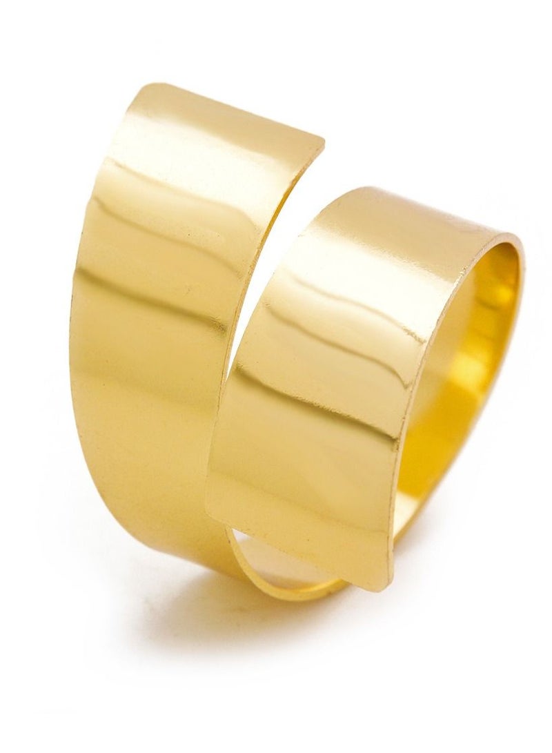 RARELY Set of 6 Gold Metal Napkin Ring Holder  - Image 4