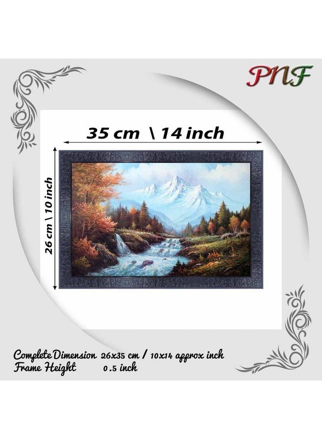 pnf Poster And Frames Vastu Waterfall Landscape Scenery Wooden Photo Frame With Acrylic Sheet | Living Room, Bedroom | Home Decoration | Best Gifting Option (10 * 14inch,Multicolour,Synthetic) 4988 - Image 2