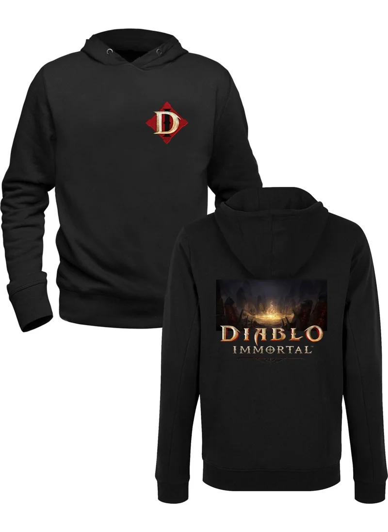 Alfa Tshirt Diablo Immortal Front Back Printed Black Sweatshirt