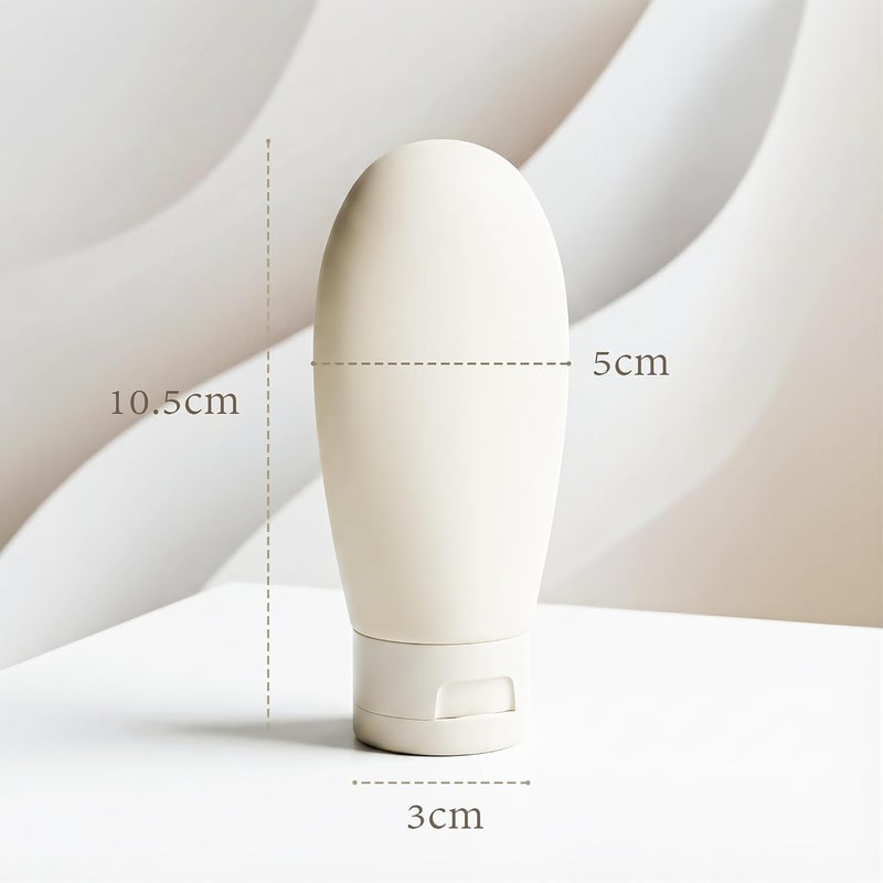 VERAT 6 Pieces Travel Bottles for Toiletries Refillable Plastic Travel Containers Dispenser with Lid Small Leak Proof Empty Squeeze Bottles Kit for Toiletries, Cream, Shampoo Cosmetic Storage Box - Image 2