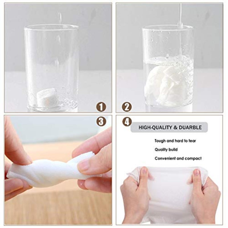 200PCS Compressed Towel Tablet Towels Portable Disposable Coin Tissue for Travel Camping Hiking Home Bathroom Beauty Salon Outdoor Sports - Image 4