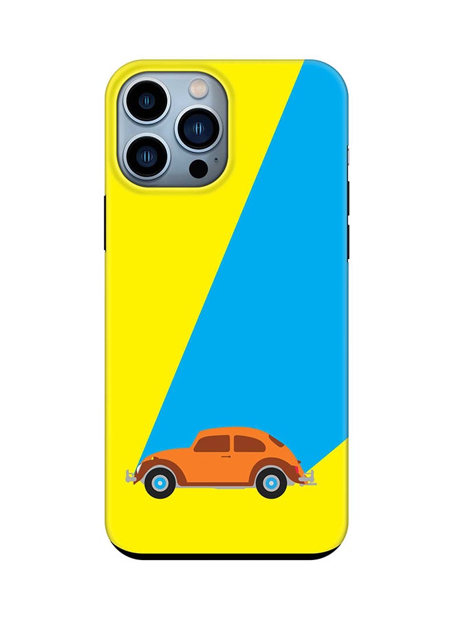 Tough Pro Series Case for Apple iPhone 14 Pro Max Dual Layer hybrid PC & TPU Customized Mobile Cover Shield with inner TPU protection Matte Finish - Retro Bug Yellow