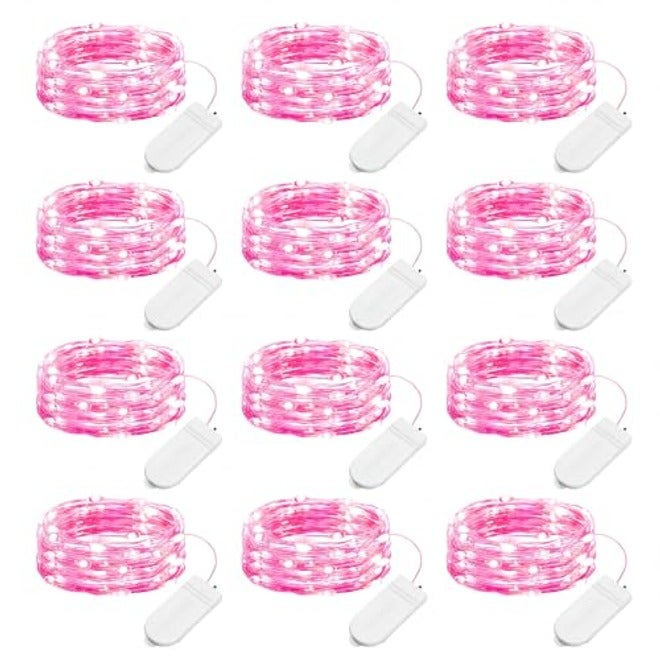 Brightown 24 Pack Fairy Lights Battery Operated Warm White LED String Lights, 7ft Flexible Copper Wire, Waterproof IP65, for Home Decor, Weddings, DIY Crafts