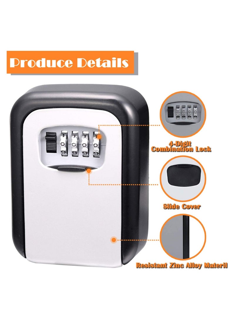 Key Storage Security Lock,Vision-Life Wall Mounted Outdoor Key Safe Lock Box with 4-Digit Combination Secure Cabinet,to Share And Secure Keys For Airbnb,Home,Office,Garage etc [Resettable Code] - Image 2