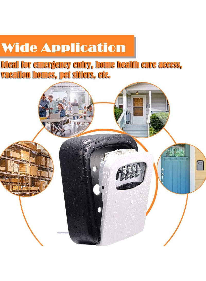 Key Storage Security Lock,Vision-Life Wall Mounted Outdoor Key Safe Lock Box with 4-Digit Combination Secure Cabinet,to Share And Secure Keys For Airbnb,Home,Office,Garage etc [Resettable Code] - Image 4