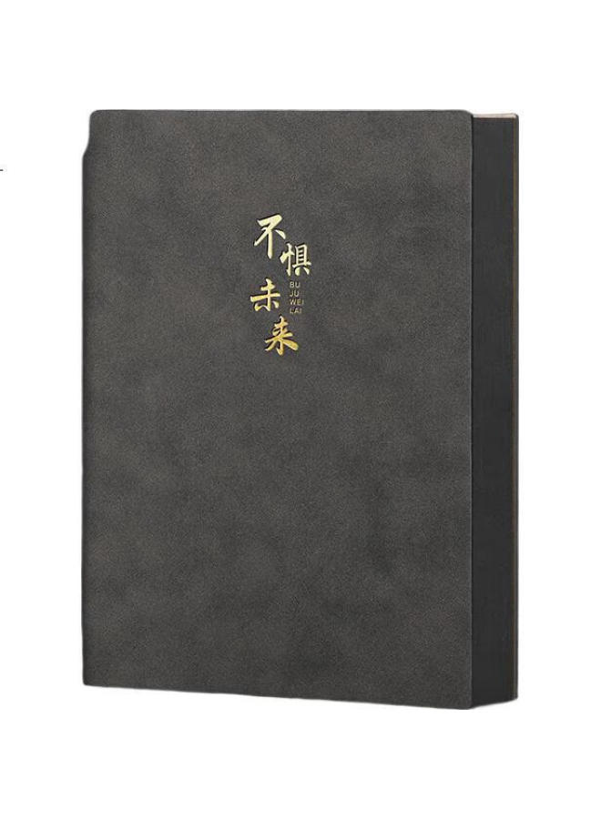 Ujia [Lowest Price Online] Ujia Notebook, Stylish Stationery, Business Soft Leather Cover, Thick High-Quality Office Work Meeting Record Book, Simple Diary - Image 2