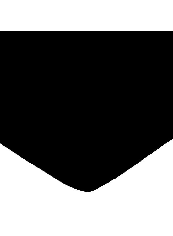 SHEETWORLD.COM SheetWorld Baby Fitted Cradle Sheet 18 x 36 inches, 100% Cotton Woven Sheet, Unisex Boy Girl, Solid Black Woven, Made in USA - Image 1