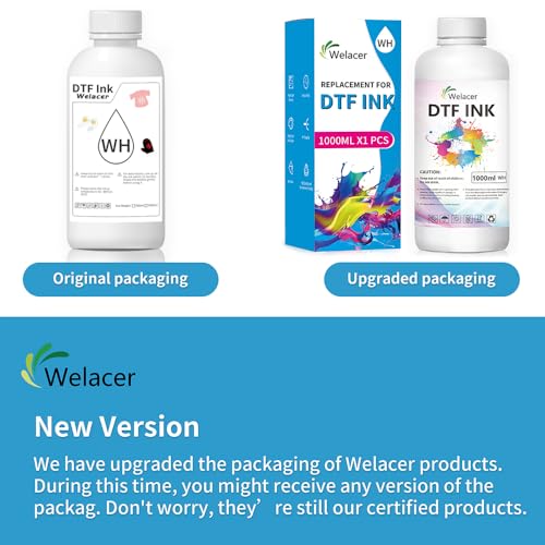 Welacer DTF Ink White 500ml - Premium Heat Transfer Ink Conversion Kit Refill for I3200, XP600, R1390,L1800, ET2800 ET8500 R2400, L800, 1430, P400, P800, XP-15000 All DTF Printers,for DTF Film - Image 2