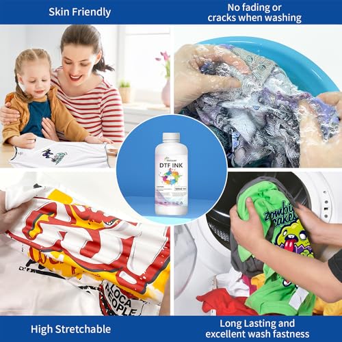 Welacer DTF Ink White 500ml - Premium Heat Transfer Ink Conversion Kit Refill for I3200, XP600, R1390,L1800, ET2800 ET8500 R2400, L800, 1430, P400, P800, XP-15000 All DTF Printers,for DTF Film - Image 5