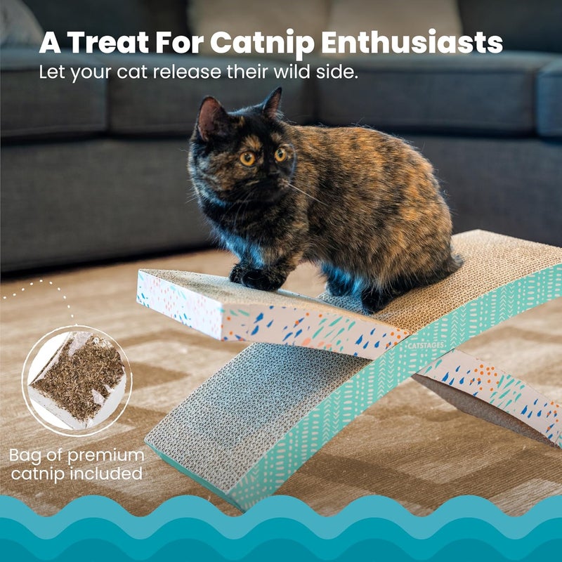 Catstages General compatible design Easy Life Hammock Corrugated Cat Scratcher with Catnip Global flexible assemble picks - Image 3