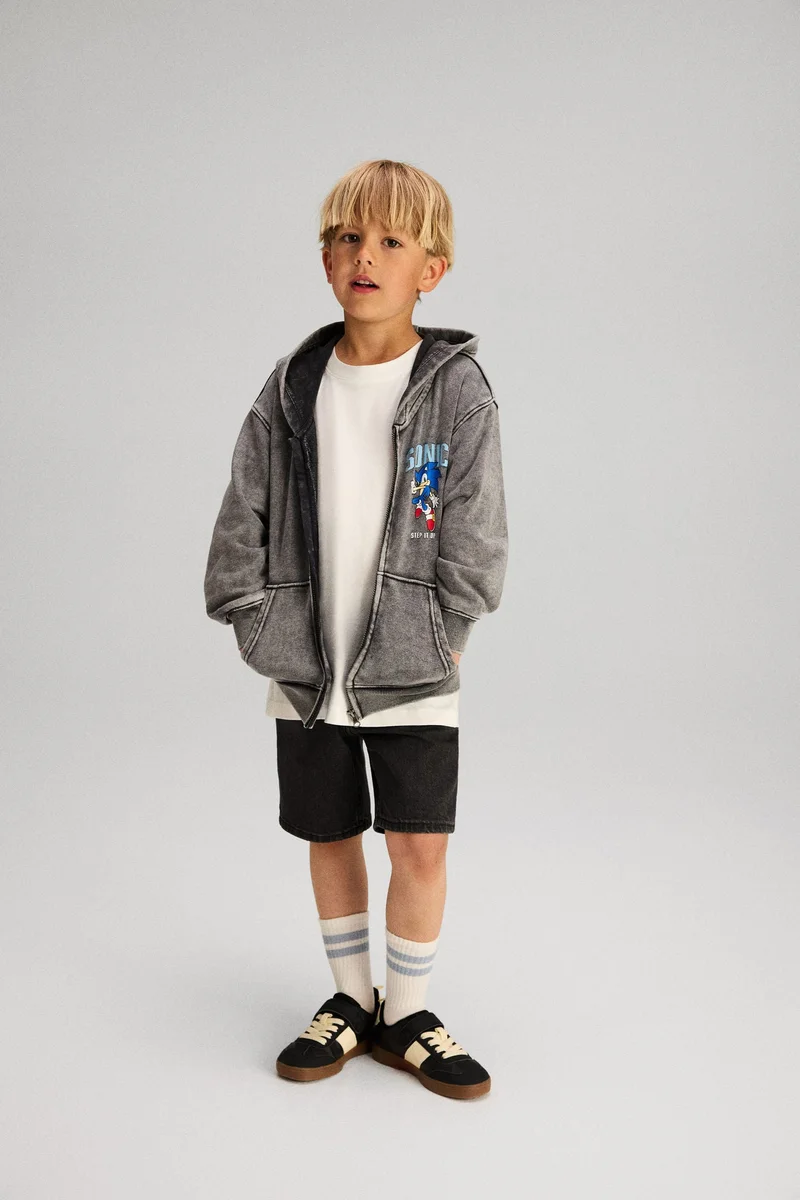 H&M Print-motif zip-through hoodie