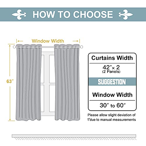 ChrisDowa Grommet Blackout Curtains for Bedroom and Living Room - 2 Panels Set Thermal Insulated Room Darkening Curtains (Forest Green, 42W x 63L) - Image 5
