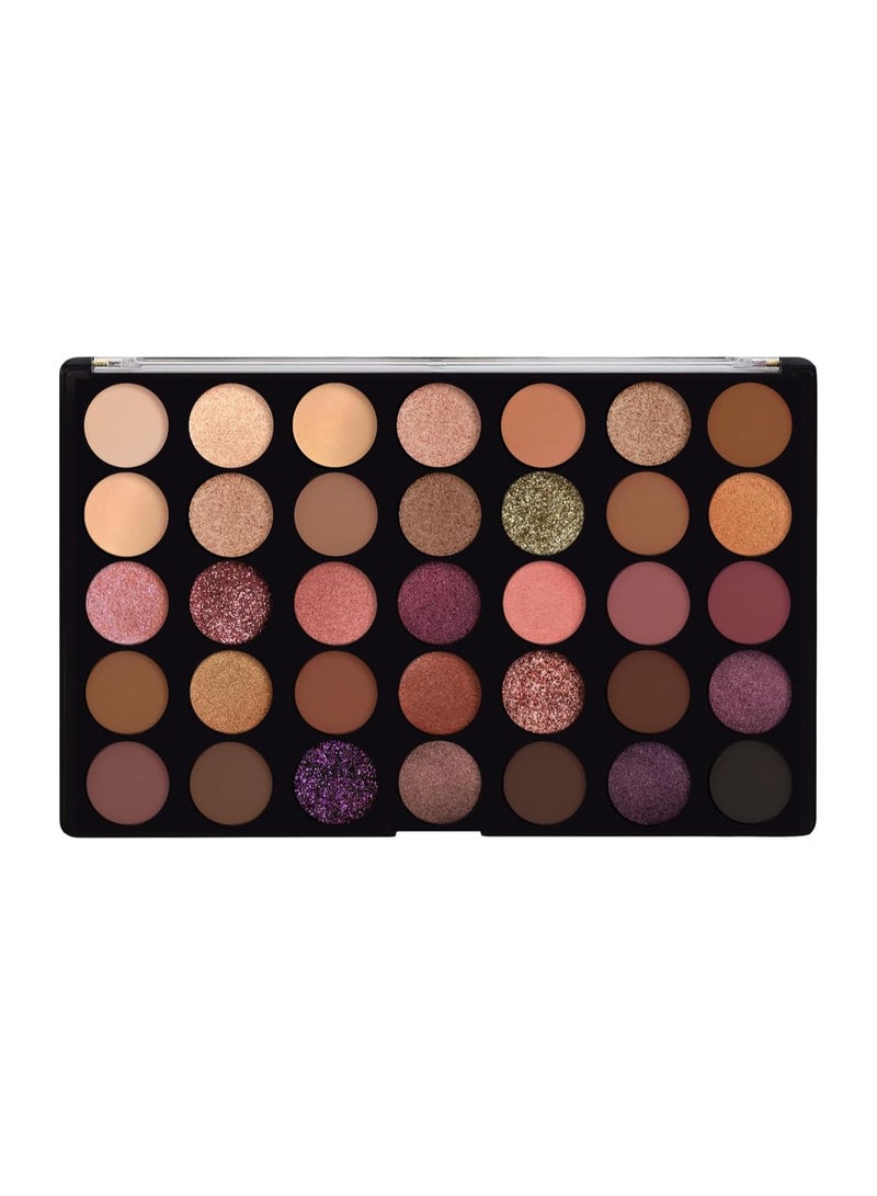 profusion Cosmetics Minimalist 35 Shade Eyeshadow Palette Get Creative with Blendable Nude Shades and Glitter Finishes Pro Quality Nude Eyeshadow Palette Ideal for Beginners and Experts - Image 2