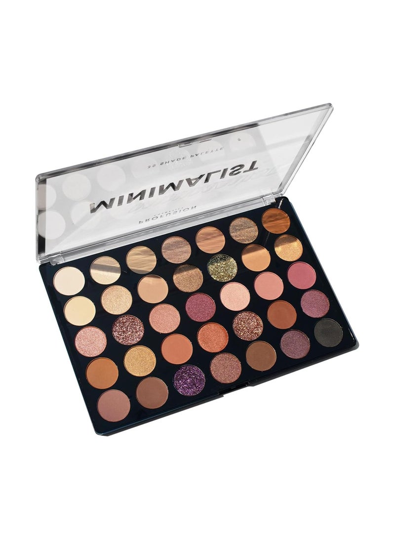 profusion Cosmetics Minimalist 35 Shade Eyeshadow Palette Get Creative with Blendable Nude Shades and Glitter Finishes Pro Quality Nude Eyeshadow Palette Ideal for Beginners and Experts - Image 3