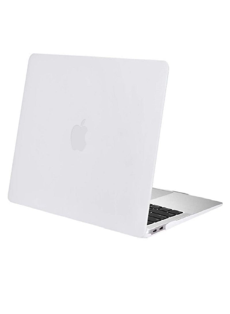 AMM Plastic Hard Shell Case Cover For MacBook New Air 13 Inch Model A2337 M1/A2179/A1932 Retina Display Touch ID Release 2020/2019/2018 White - Image 1