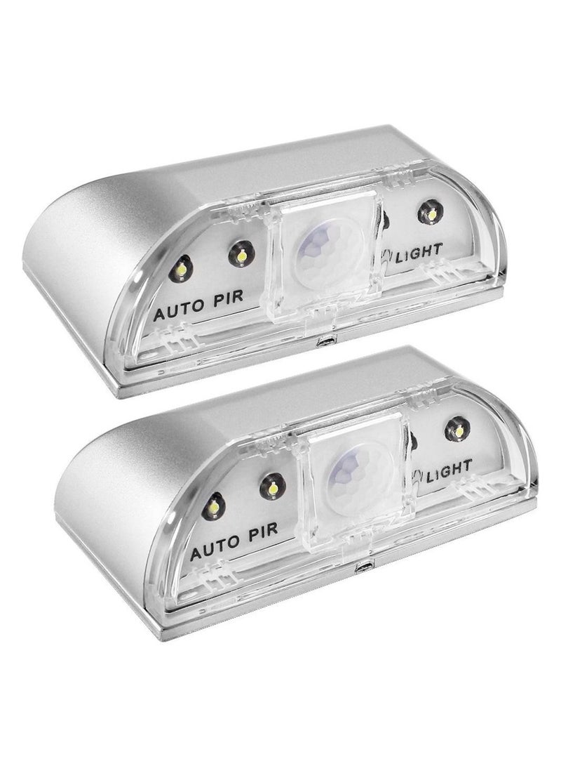 Y&D Keyhole Light Lamp, 2 Pack Wireless Auto Sensor Motion Detector Door 4 LED Bulbs, Stick-on Anywhere Tap Lights Night  - Image 1