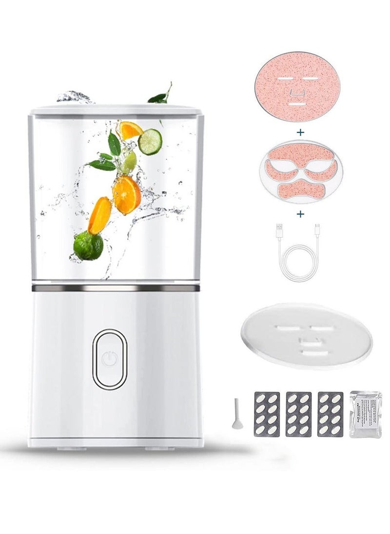 Facial Mask Machine DIY Natural Fruit Vegetable Collagen Cream Mask Maker USB Rechargeable Automatic Facial Care Face Mask Maker Machine Care Mask Making Tool IPX5 Waterproof Intelligent Timing - Image 1