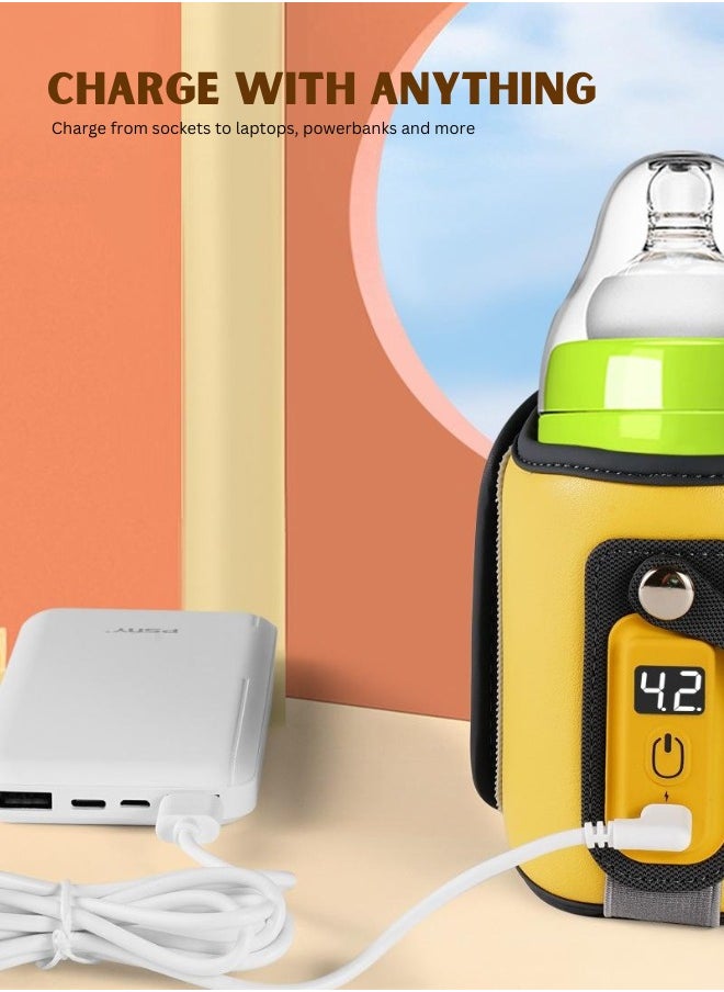 Portable Bottle Warmer for Travel - 38-50℃ Adjustable - Mini Baby Bottle Heater for Breastmilk Powder Milk Water, Fast Night Feeding Milk Warmer for Newborn - pzsku/Z4993386A0A683C2CCB23Z/45/_/1735558699/acbaf790-cf79-4307-92ea-bf62a9e5535e