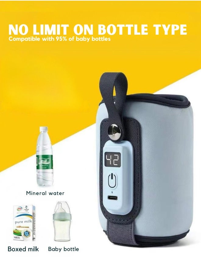 Portable Bottle Warmer for Travel - 38-50℃ Adjustable - Mini Baby Bottle Heater for Breastmilk Powder Milk Water, Fast Night Feeding Milk Warmer for Newborn - pzsku/Z4993386A0A683C2CCB23Z/45/_/1735558709/8ac061c0-6ced-4569-9044-5f7b29c1d63b