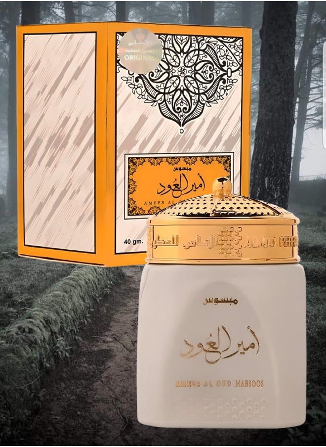 الماس للعطور 5 قطع أمير العود الذهبي مبسوس 40 جرام  - Image 2