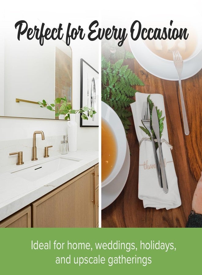 SimuLinen Disposable Hand Towels for Bathroom, Single-Use Linen-Feel Guest Towels, Hand Tissue Paper with ''Thankful'' Writing, Cloth-Like Paper Napkins, Pack of 25 - Image 4