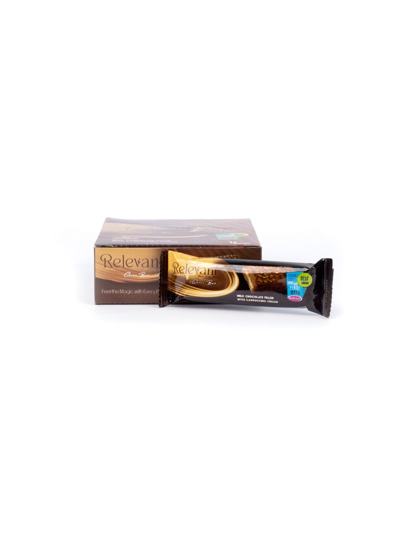 Relevant Milk Chocolate Bar with Cappuccino Flavor 30g - pack of 12