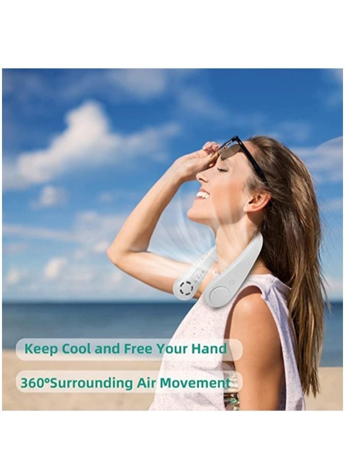 Portable Bladeless Neck Fan Rechargeable, Hands Free Personal Neck Fans for Women Men Kids Boys Girls Summer Birthday Gifts - Image 3