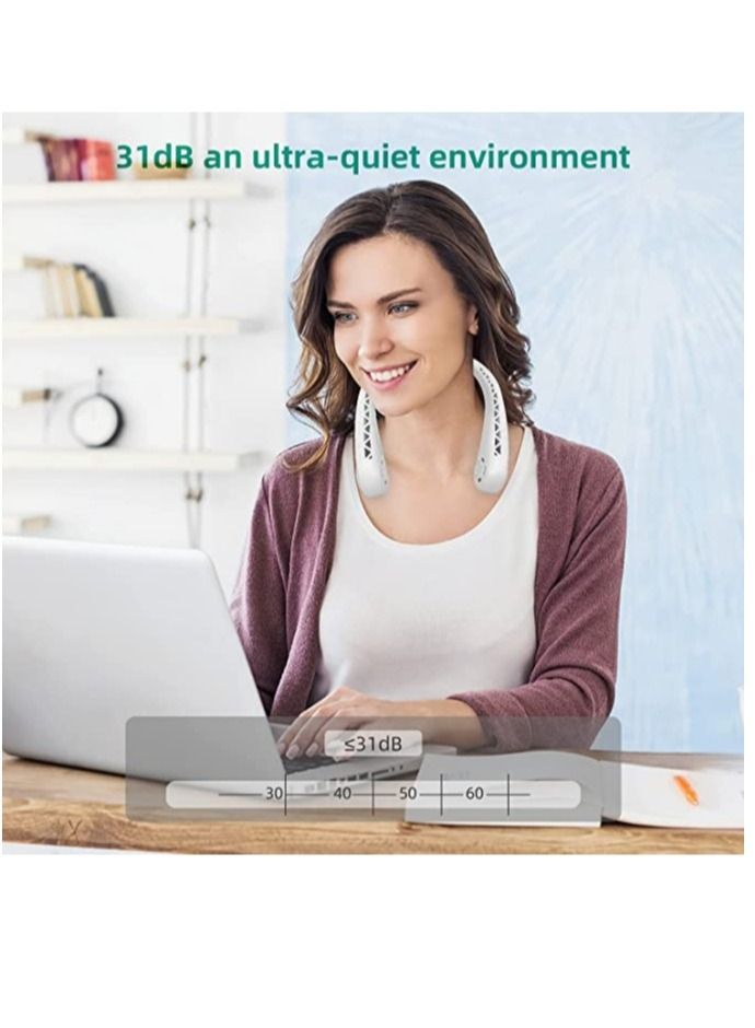 Portable Bladeless Neck Fan Rechargeable, Hands Free Personal Neck Fans for Women Men Kids Boys Girls Summer Birthday Gifts - Image 4