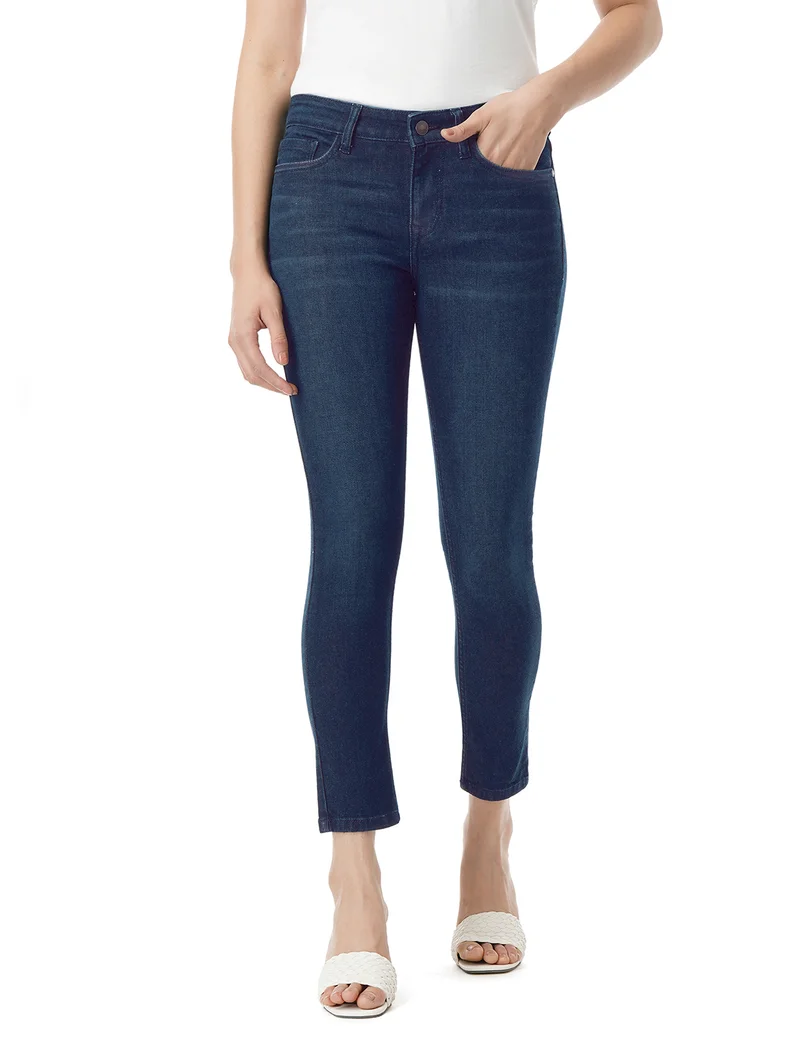 inkd Women's Buttersoft Mid-Rise Skinny Fit Jeans- Stretchable