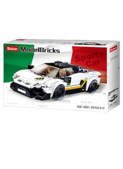 Sluban Sluban - Model Bricks White Italian Sports Car Bricks Set 276 Pieces - M38-B0957  - Image 1