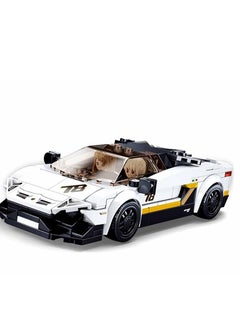 Sluban Sluban - Model Bricks White Italian Sports Car Bricks Set 276 Pieces - M38-B0957  - Image 2