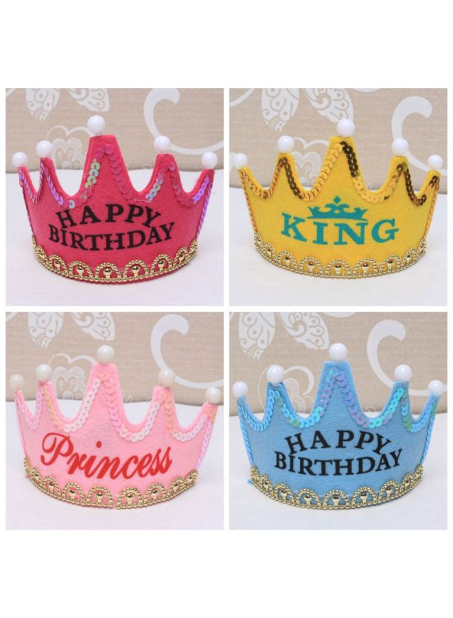 Crown Party Decorative Hat Luminous Birthday Hat Cake Hat Baby Year-old Decoration Decoration Headband-Color:Birthday Hat Mixed (Old) - Image 3
