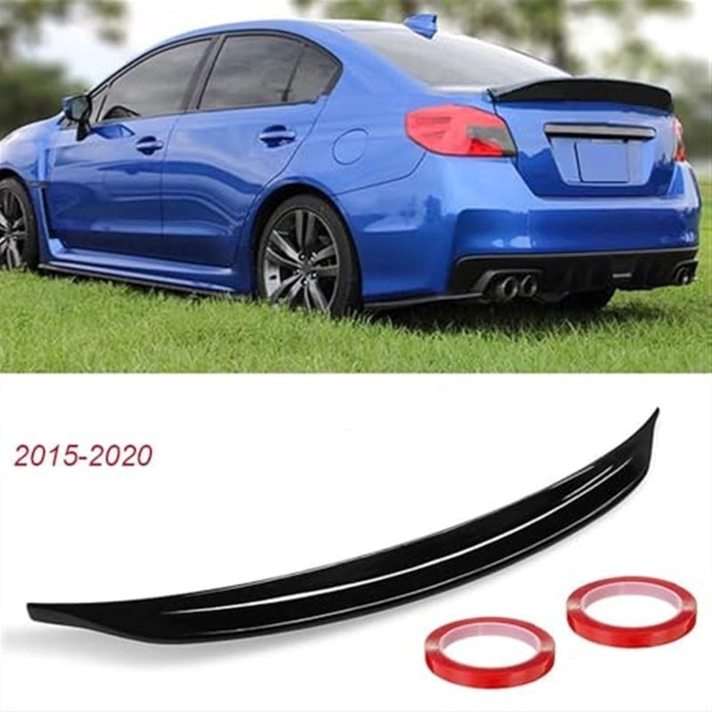 QASULER Gloss Black Rear Bumper Spoiler for Subaru WRX/STI - Image 2