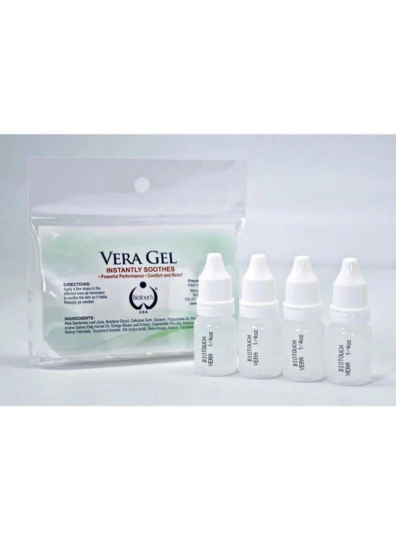 Biotouch عبوة من 4 قطع من Veragel Instant Soothing Elixer للعناية اللاحقة بالوشم Microblading المصنوعة من الصبار - Image 1