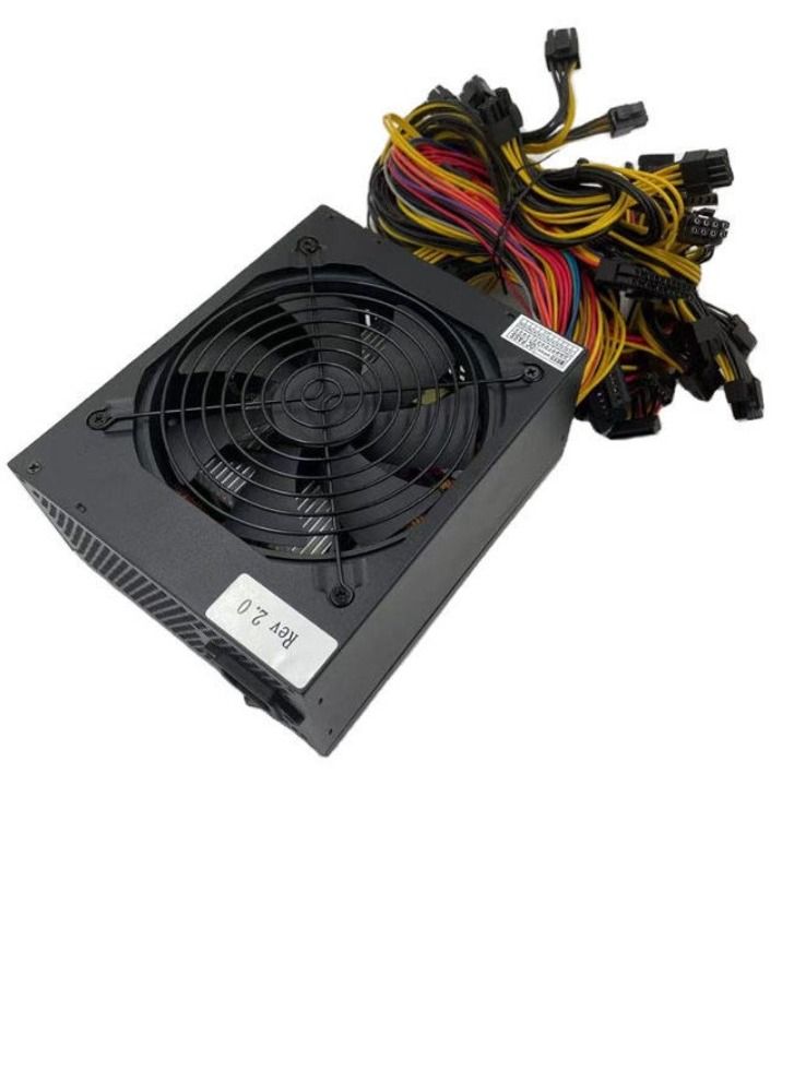 EUROMAX POWER 1800W 90plus Gold ATX Non Modular Mining PC Power Supply Supports 6 Graphics Card 180-270V Power Supply Mining Machine Support
