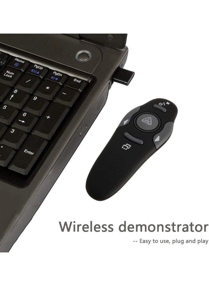ماركة غير محددة - قلم ليزر لاسلكي للتحكم في العروض التقديمية – بمنفذ USB وتردد 2.4 جيجاهرتز لأجهزة الكمبيوتر واللابتوب - Image 1