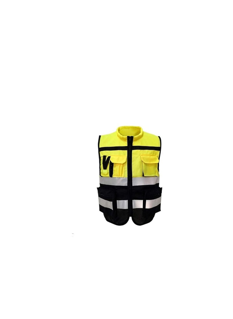 ABBASALI Vest Pocket Men's High Visibility Safety Printed  - Image 1