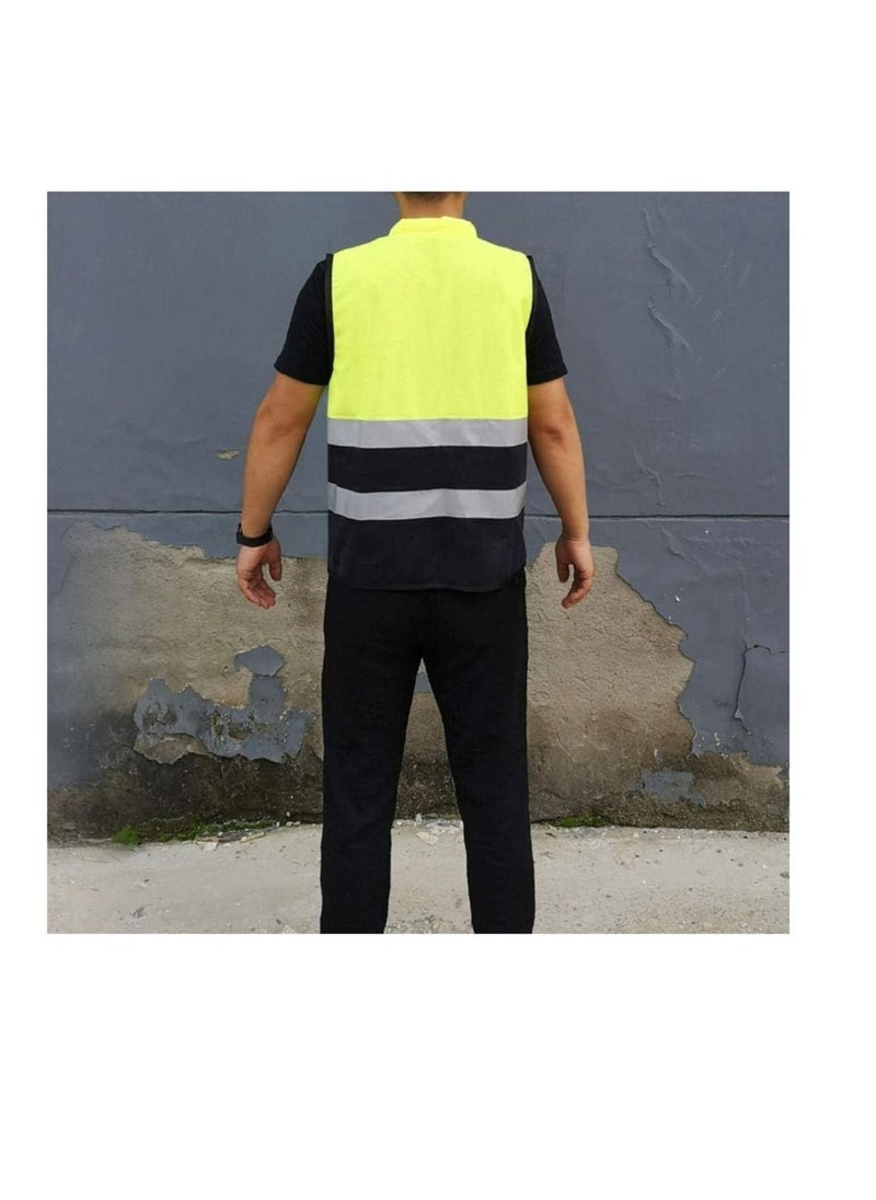 ABBASALI Vest Pocket Men's High Visibility Safety Printed  - Image 5