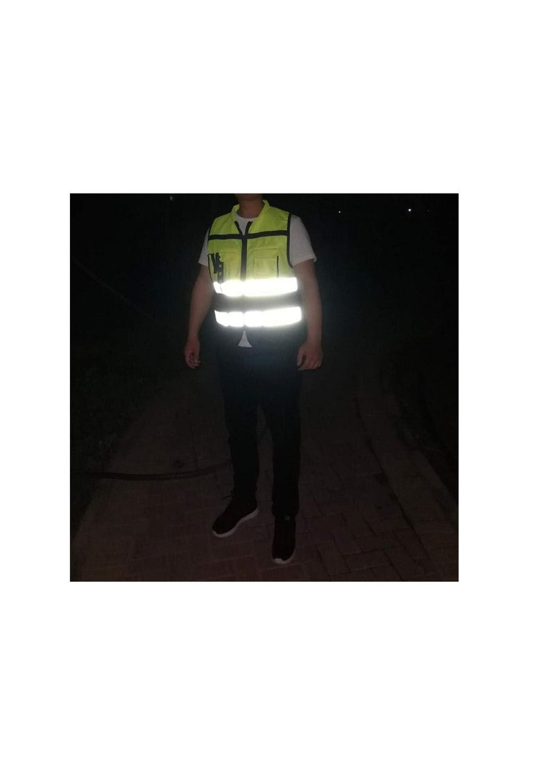 ABBASALI Vest Pocket Men's High Visibility Safety Printed  - Image 3