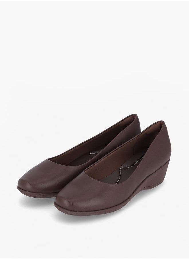 Piccadilly Women Round Toe Slip-On Shoes with Wedge Heels  - Image 1