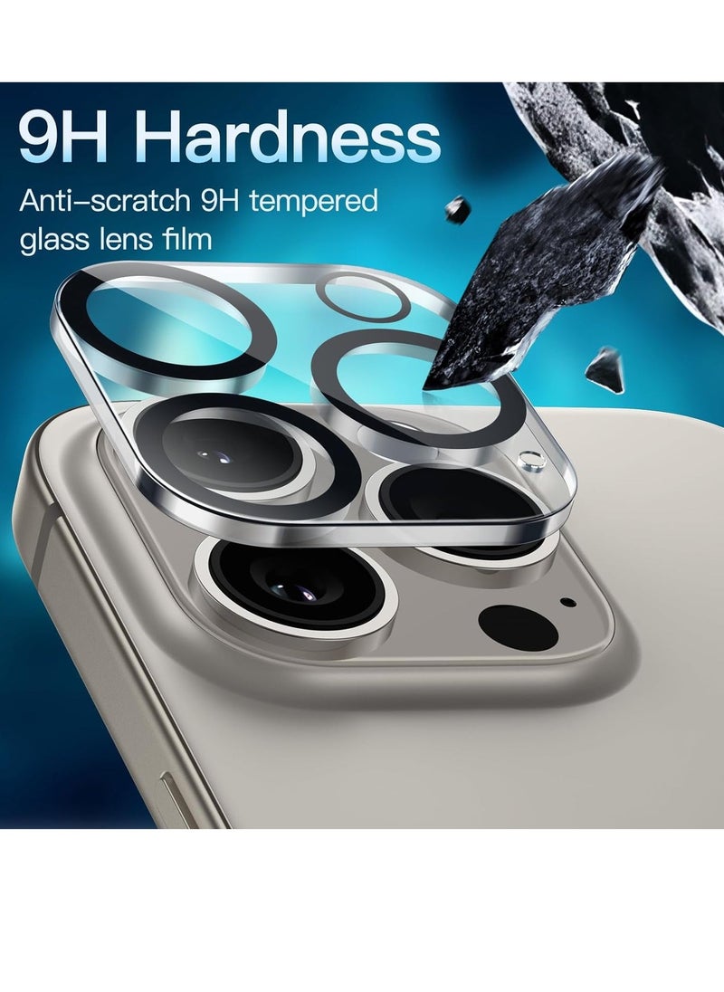Raxoom Camera Lens Protector for iPhone 15 Pro 6.1-Inch and iPhone 15 Pro Max 6.7-Inch, 9H Tempered Glass, Anti-Scratch, Case Friendly, Does Not Affect Night Shots, HD Clear, 3-Pack - Image 4