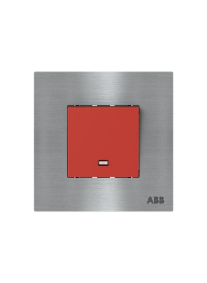 أبب مفتاح أحادي الاتجاه، ثنائي القطب، أحادي العصا، هزاز/زر، مفتاح ثنائي القطب مع مصباح LED غير قابل للتبديل من الفولاذ المقاوم للصدأ - Millenium - Image 2