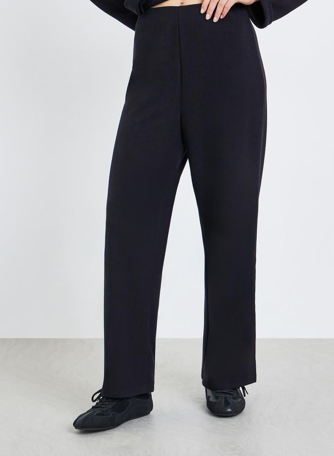Styli Women Black Longline Belted Cardigan and Pants Co-Ords - Image 5