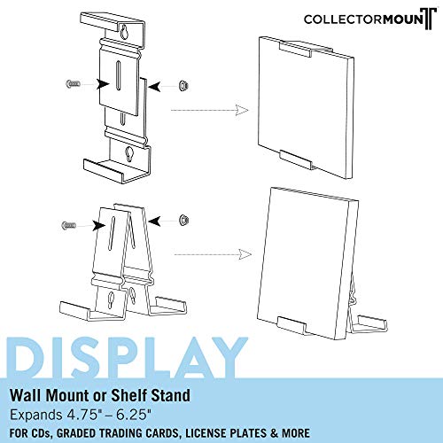 CollectorMount CD Mount 3 Pack Shelf Stand and Wall Mount Display Invisible and Adjustable - Image 3