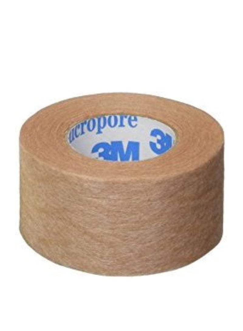 3m Micropore Paper Tape - Tan, 1" Wide -1 Roll ( 2,5 cm-9,1 m ) - Image 1