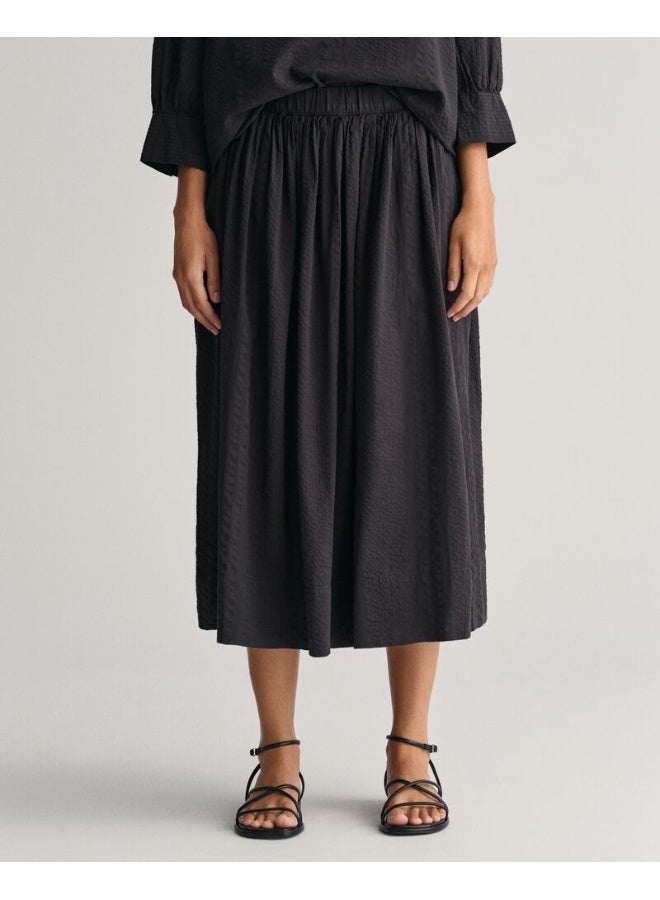 Gant Seersucker Striped Pull-On Skirt - Image 1